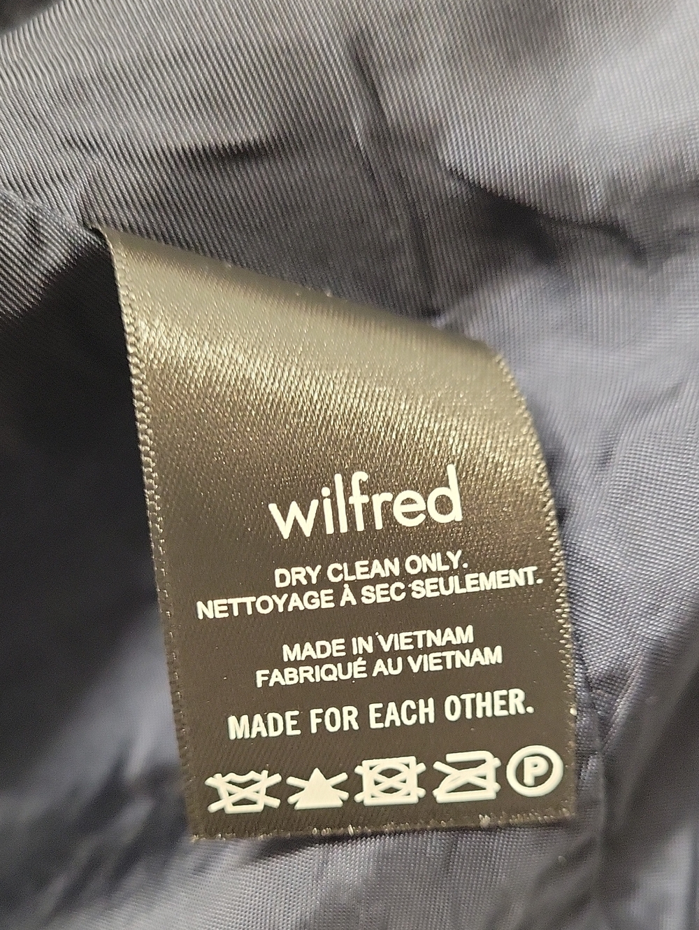 Aritzia Wilfred Little Cropped Jacket Navy Blue size Small - Picture 3 of 9